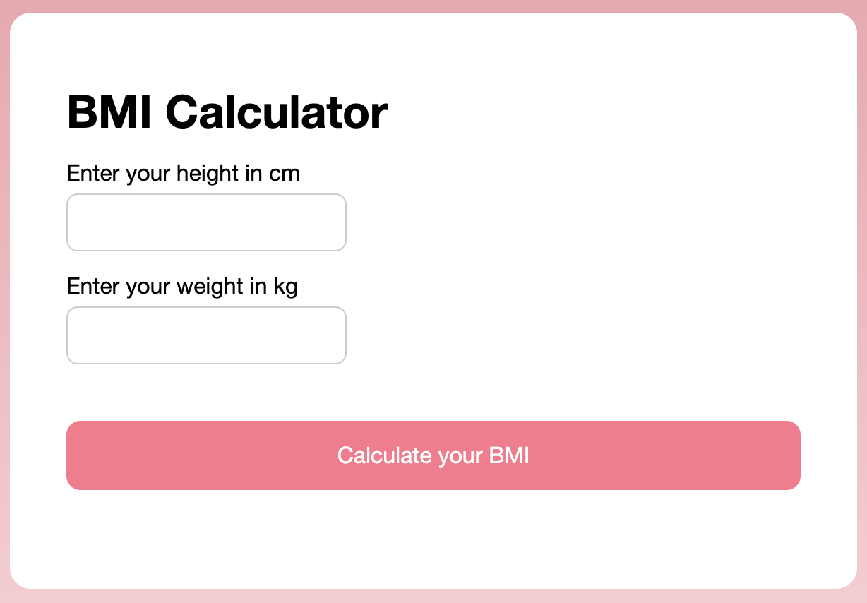 BMI Calculator