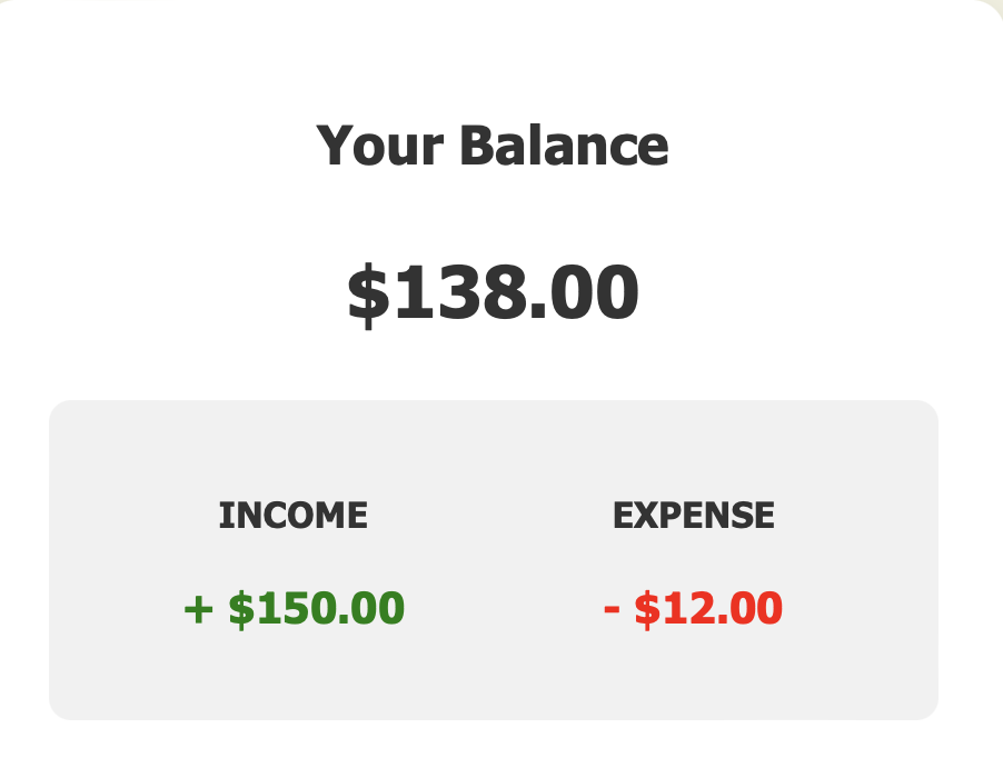 Money Tracker checker
